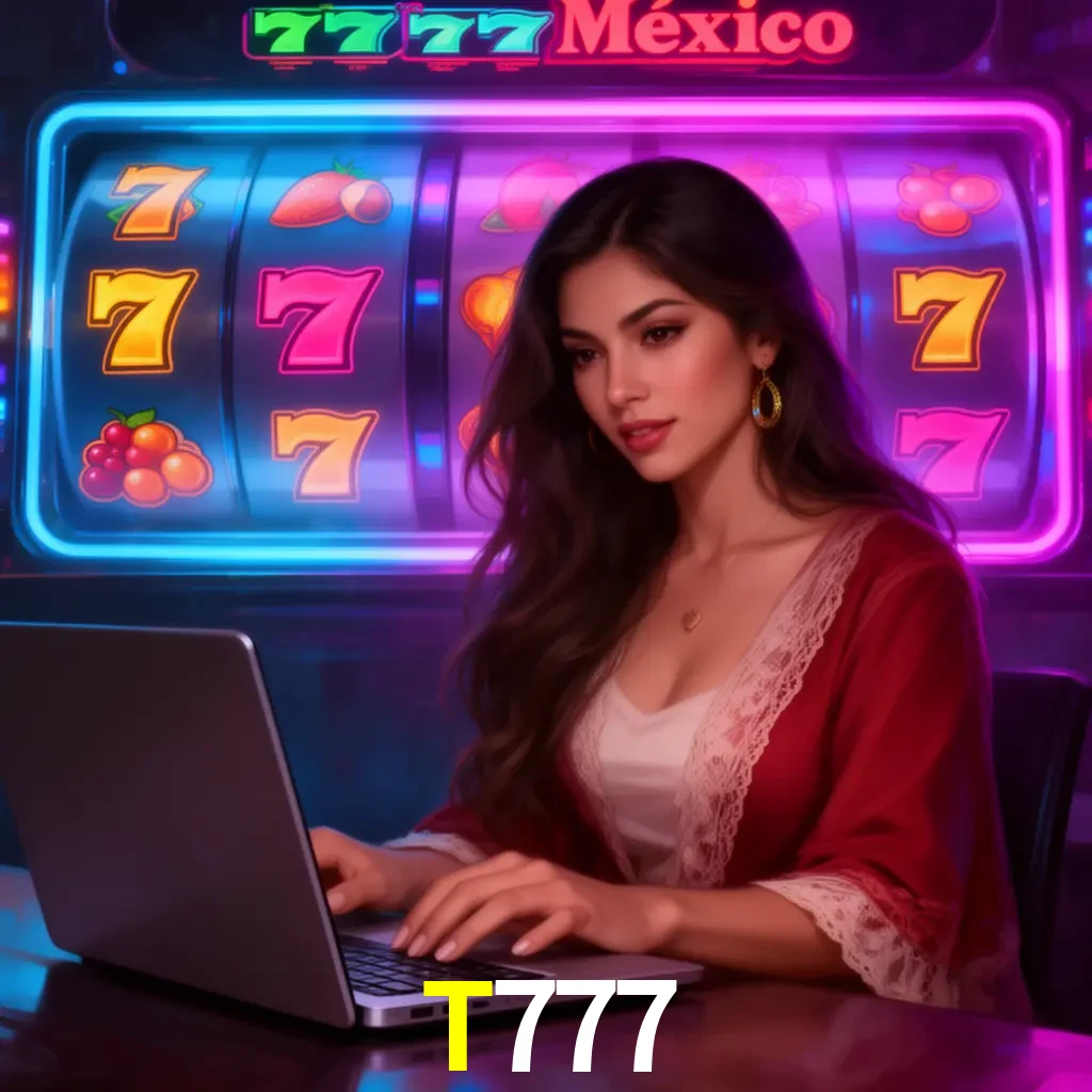 T777 Slots - tragamonedas, RTP y control Tragamonedas T777 con símbolos, saldo móvil y reglas de apuesta visibles